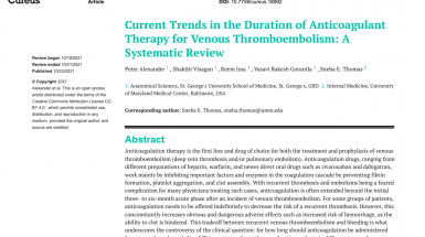 Современные тенденции в продолжительности антикоагулянтной терапии венозных тромбоэмболических осложнений: систематический обзор