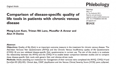 Сравнение специфических инструментов оценки качества жизни пациентов с хроническими заболеваниями вен