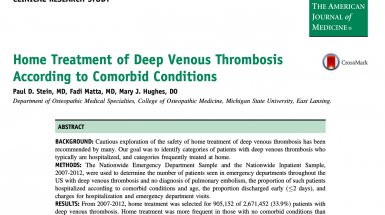 Домашнее лечение тромбоза глубоких вен при коморбидных состояниях