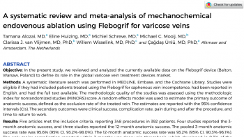 Систематический обзор и метаанализ механохимической эндовенозной абляции с использованием Flebogrif при варикозном расширении вен