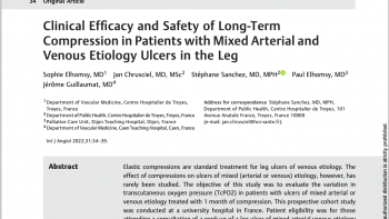 Клиническая эффективность и безопасность длительной компрессии у пациентов со смешанными артерио-венозными язвами нижних конечностей