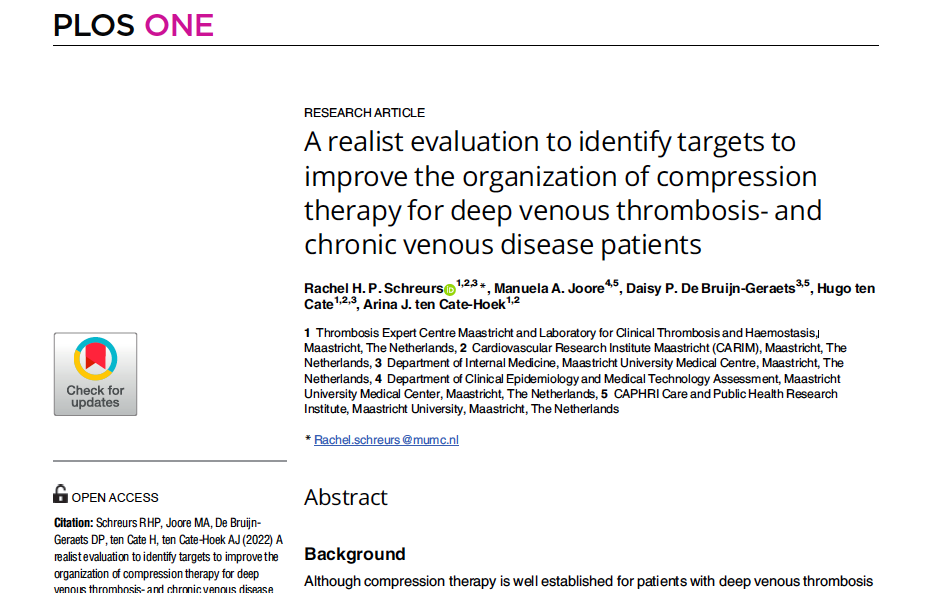 Оценка целей оптимизации компрессионной терапии при ТГВ и ХЗВ