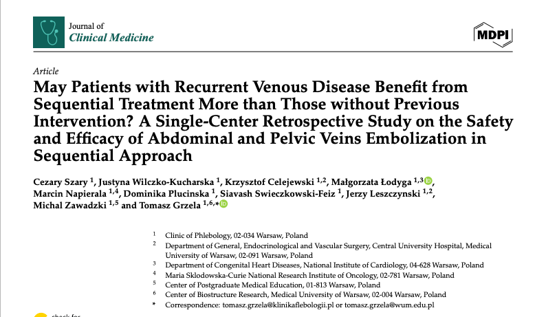 Эффективность эмболизации тазовых вен при рецидивирующем варикозе нижних конечностей